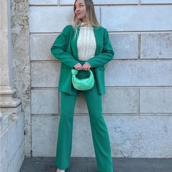 Zara Genuine Leather Mint Green Slingback Heels Sz: 38 (7.5) - Picture 4 of 11